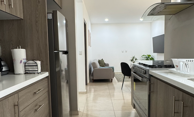 Departamento equipado con 2 recamaras, 2 balcones y 2 baños completos