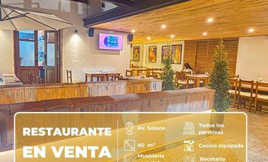 Restaurante en venta en Av. Solano