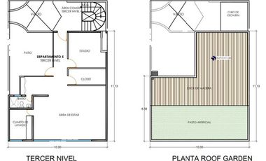 Penthouse moderno, con excelente ubicación, iluminación y espacios. 3 recámaras, 3 baños, roof garden