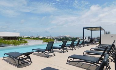 Estudio en venta amueblado en Urban Towers, Playa del Carmen Q. Roo