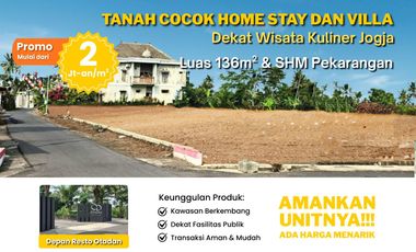 Tanah Jogja Utara Dekat Kampus UII dan Kopi Klothok