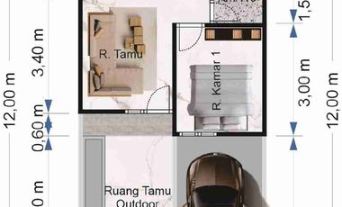 cluster minimalis murah di gang mawar padurenan mustika jaya Bekasi kota