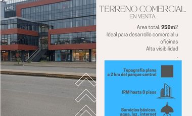 Terreno en avenida principal de venta.