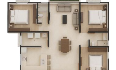 Departamentos en Pátzcuaro, cerca del Centro, 2/3 habitaciones, 1,2 baños