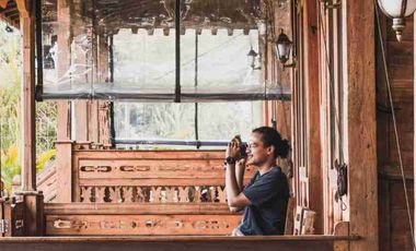 dijual villa sytle joglo biew danau lokasi pancasari bedugul