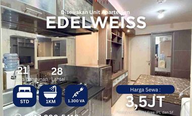 Sewa studio furnished apartment Bassura City tower Edelweiss