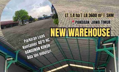 DIJUAL/DISEWAKAN TANAH BANGUNAN KOMERSIAL PABRIK PANDAAN PARKIRAN LUAS STRATEGIS