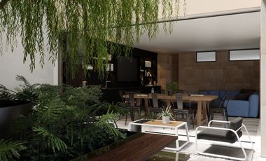 Departamento Vista a Patio Central, Planta Baja, en Renta, Casa Nogal, Santa María La Ribera