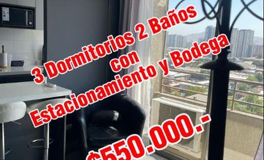 Arriendo Depto. 3d, 2b + Estacionamiento y Bodega – Matucana 700, Metro Quinta Normal-Santiago