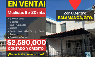 CASA EN VENTA, ZONA CENTRO, SALAMANCA, GTO.