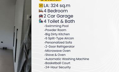 Fully Furnished House with Swimming Pool in Goldridge Executive Village, Guiguinto Bulacan | Near NLEX