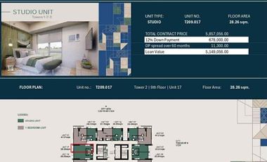 ONE MANRESA PLACE- STUDIO UNIT