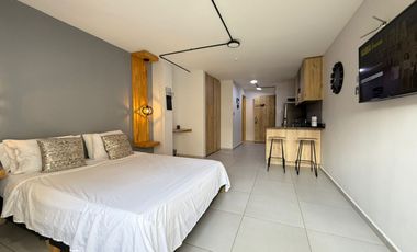 Amoblado HERMOSO estudio tipo loft Laureles estadio