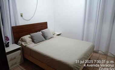 DEPARTAMENTO AMUEBLADO Y CLIMATIZADO, EN RENTA A ESPALDAS DE BOULEVARD VICENTE FOX. BOCA DEL RÍO PAGO POR MES $8,500