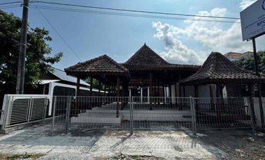 rumah joglo cantik untuk usaha kuliner di jalan utama ring road bantul kota, jogja