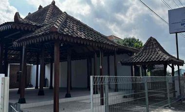 rumah joglo cantik untuk usaha kuliner di jalan utama ring road bantul kota, jogja
