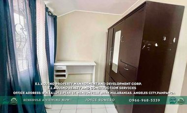 2 Bedrooms Townhouse For Rent Located inside subdivision in Barangay Cuayan,Angeles City,Pampanga