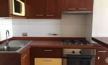 Departamento con Terraza, metro Sta Lucía.