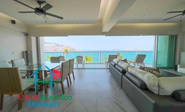 Departamento de playa con terraza y vista al mar