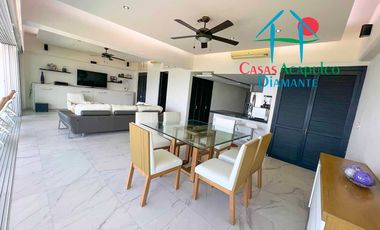 Departamento de playa con terraza y vista al mar