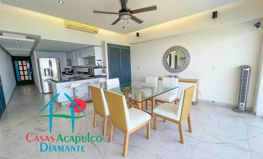 Departamento de playa con terraza y vista al mar