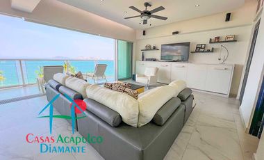 Departamento de playa con terraza y vista al mar