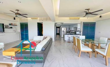 Departamento de playa con terraza y vista al mar