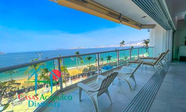 Departamento de playa con terraza y vista al mar