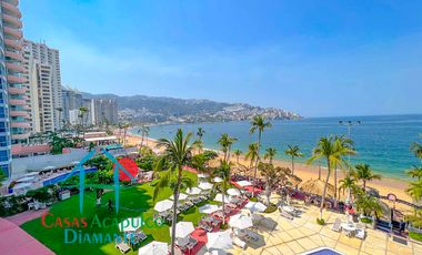 Departamento de playa con terraza y vista al mar