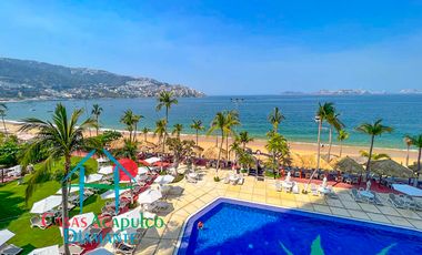 Departamento de playa con terraza y vista al mar