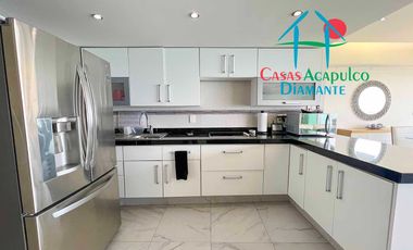 Departamento de playa con terraza y vista al mar