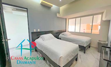 Departamento de playa con terraza y vista al mar