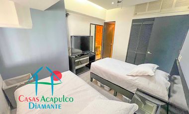 Departamento de playa con terraza y vista al mar