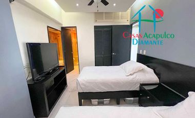 Departamento de playa con terraza y vista al mar