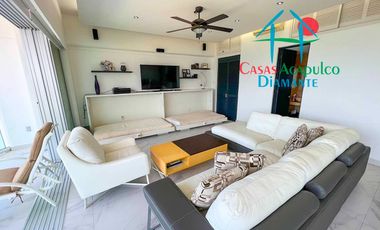 Departamento de playa con terraza y vista al mar