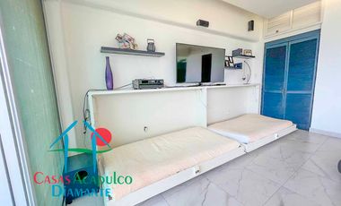 Departamento de playa con terraza y vista al mar