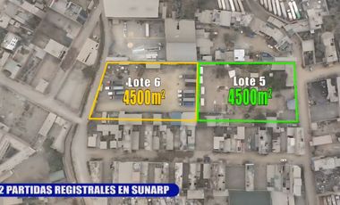 VENDO DOS LOTES DE 4500m2 en Urbanización Zapallal Puente Piedra. ( Si los lleva los dos tiene doble frente )