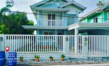 3 Bedroom Fully Furnished House with Pool for Rent at Timog Residences Angeles City Pampanga