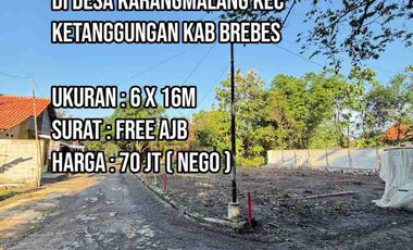 Tanah Kavling Darat Siap Bangun Di Desa Karangmalang Ketanggungan Brebes