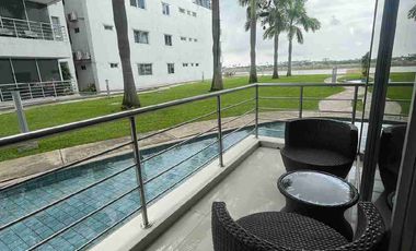 Departamento full amoblado de Alquiler planta baja en km 6 vía a Samborondón