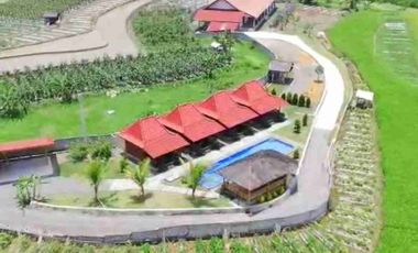 Dijual Villa dan Rumah induk di Bandongan Magelang dengan View Gunung dan Persawahan