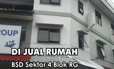 Dijual !!!  ruko siap huni @ BSD Sektor 4 Blok RG 3 lantai cocok untuk kantor