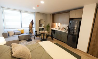 RENTA LOFT EN EL MONUMENTO A LA MADRE CON SU BAÑO Y PUEDE SER AMUEBLADO