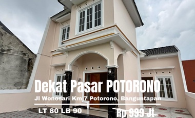 Rumah Baru Mewah murah dekta pasar potorono