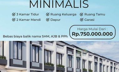 Rumah 2 Lantai SHM Bebas Banjir 3 Menit ke LRT Cikunir Jatibening