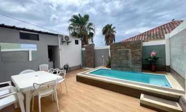 En Manta se Alquila  Casa  Amoblada de 3 dormitorios con Piscina, sector Sur - Ciudad del Sol