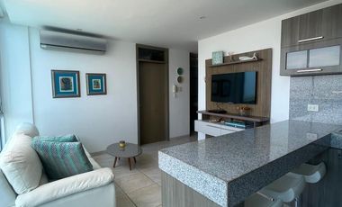 DEPARTAMENTO AMOBLADO EN VENTA UBICADO EN MALECON DE SALINAS