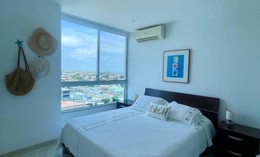 DEPARTAMENTO AMOBLADO EN VENTA UBICADO EN MALECON DE SALINAS