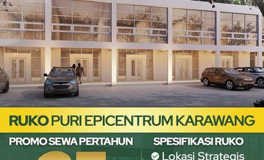 Disewakan ruko 2 lantai dekat dengan pasar kosambi karawang harga hanya 35 juta per tahun gratis 6 bulan