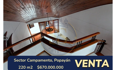 VENTA DE CASA EN SECTOR CAMPAMENTO DE POPAYAN